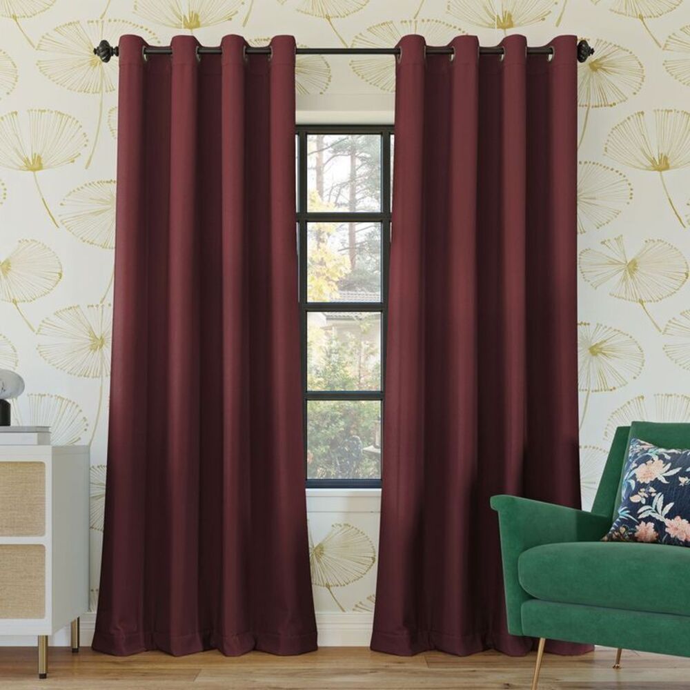 Open Box - Sun Zero - 52"x108" Sun Zero 100% Blackout Oslo Theater Grade Red